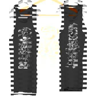 迷彩 ヒップホップ テディベア 迷彩 タンクトップ - Kawaiitshirt