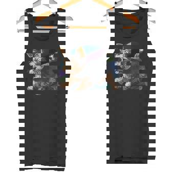 遊び心のあるヨークシャーテリア犬 ポップアート 誇り高きヨーキーオーナーズ タンクトップ - Kawaiitshirt