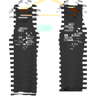 酒酔い道路案内標識 ほろ酔い 酩酊 泥酔 昏睡 二日酔い 悪酔い 酒好き 酒飲み 酒豪 面白い グッズ ふざけ タンクトップ - Kawaiitshirt