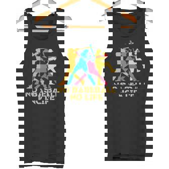 野球 面白いtシャツ おもしろ 文字入り 服 No Baseball No Life ベースボール 文字 ネタ メンズ タンクトップ - Kawaiitshirt