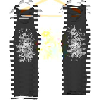 野生の花 ボタニカル 花 自然 ヴィンテージ フローラル グラフィック タンクトップ - Kawaiitshirt