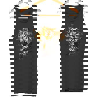 野生動物愛好家のためのアングリータイガー グラフィック タンクトップ - Kawaiitshirt