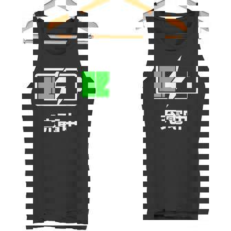 電池【充電中】バッテリー おもしろ 面白い ギャグ ネタ ウケ狙い 笑える ユーモア お笑い 個性的な タンクトップ - Kawaiitshirt