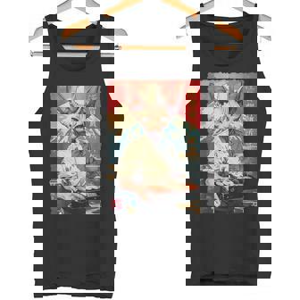 面白い かわいい 和食 アニメ アート スフィンクス 猫 寿司 シェフ タンクトップ - Kawaiitshirt