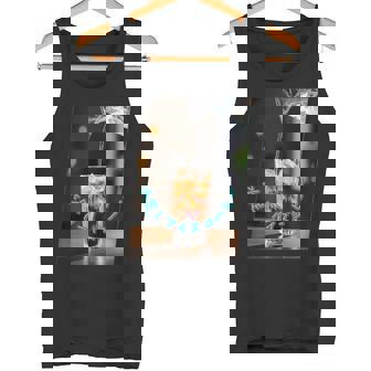 おもしろ 面白い コーヒー アイスコーヒー おもしろい 水 氷 グラス タンクトップ - Kawaiitshirt