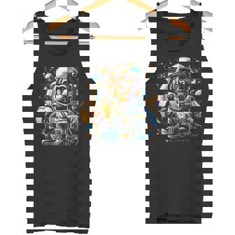 面白い サイケデリック 猿 宇宙飛行士 グラフィック メンズ タンクトップ - Kawaiitshirt