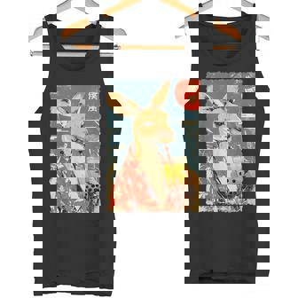 面白い バブル ボバ ティー かわいい 日本人 かわいい アニメ カンガルー。 タンクトップ - Kawaiitshirt