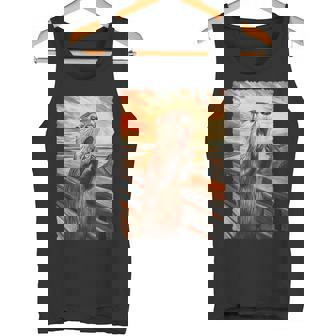 面白い レトロ ムンク 悲鳴 芸術的 絵画 パロディ カワウソ 恋人 タンクトップ - Kawaiitshirt