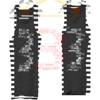 面白い3歳の幼児消防士キッズ消防車3位 タンクトップ - Kawaiitshirt