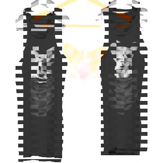 面白いtシャツ コーギー ポケット イヌ わんこ メンズ 犬好き グッズ おもしろ 面白い 服 ネタ タンクトップ - Kawaiitshirt