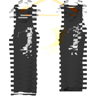 面白いtシャツ ゴールデンレトリバー ゴルフ イヌ メンズ グッズ かわいい おもしろ 面白い 服 ネタ タンクトップ - Kawaiitshirt