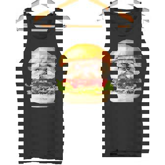 面白いtシャツ シーズー 犬 ハンバーガー メンズ 犬好き グッズ かわいい おもしろ 面白い 服 ネタ タンクトップ - Kawaiitshirt