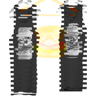 面白いtシャツ チワワ 犬 イヌ ハンバーガー メンズ 犬好き グッズ かわいい おもしろ 面白い 服 ネタ タンクトップ - Kawaiitshirt