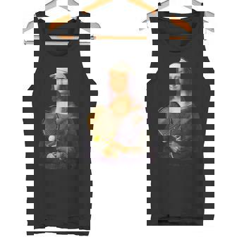 面白いtシャツ テニス モナリザ おもしろ 服 ネタ メンズ テニス部 おもしろグッズ 大人 子供 タンクトップ - Kawaiitshirt