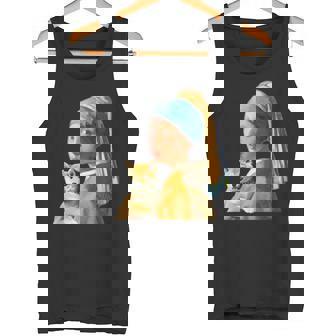 面白いtシャツ 柴犬 フェルメール わんこ メンズ 犬好き グッズ かわいい おもしろ 面白い 服 ネタ タンクトップ - Kawaiitshirt