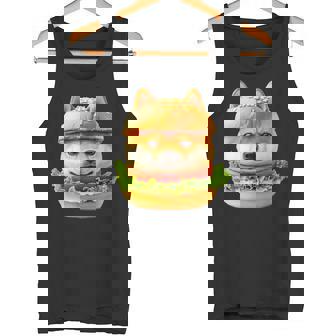 面白いtシャツ 柴犬 犬 イヌ ハンバーガー メンズ 犬好き グッズ かわいい おもしろ 面白い 服 ネタ タンクトップ - Kawaiitshirt