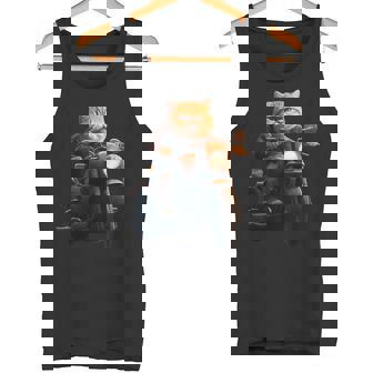 面白いtシャツ 猫 ネコ メンズ バイク 猫好き グッズ おもしろ 面白い 服 ネタ にゃんこ 猫の下僕 タンクトップ - Kawaiitshirt