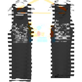 面白いtシャツ 猫 ネコ メンズ 卓球 猫好き グッズ おもしろ 面白い 服 ネタ にゃんこ 猫の下僕 タンクトップ - Kawaiitshirt