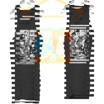 面白いtシャツ 猫 ネコ 酒 メンズ 猫好き グッズ おもしろ 面白い 服 ネタ にゃんこ 猫の下僕 浮世絵 タンクトップ - Kawaiitshirt