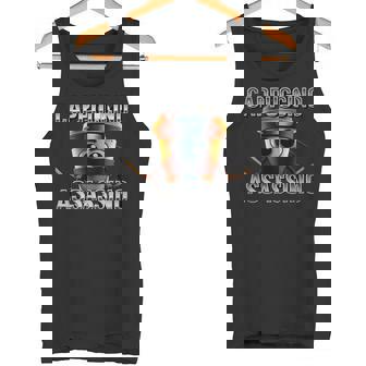 面白いカプチーノアサシーノブレインロットイタリアンブラック タンクトップ - Kawaiitshirt