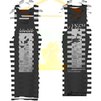 面白いゴッホ ひまわり 猫 ミーム ゴッホ アートグラフィック タンクトップ - Kawaiitshirt