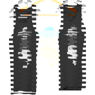 面白いサカバンバスピス フィッシュミーム Ufo アブダクション タンクトップ - Kawaiitshirt