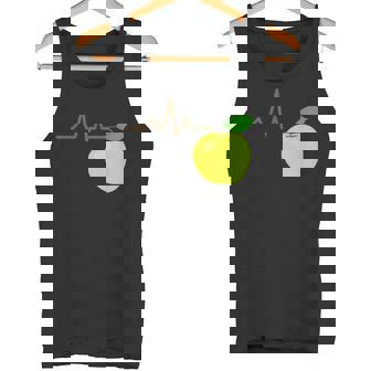 面白いハートビートekgアップルフルーツフルーツアップルギフト タンクトップ - Kawaiitshirt