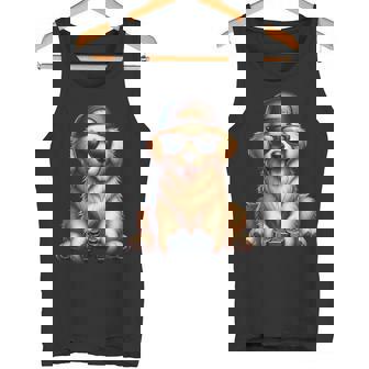 面白いビデオゲーム グラフィック イエロー ラブラドール犬 遊ぶゲーム タンクトップ - Kawaiitshirt