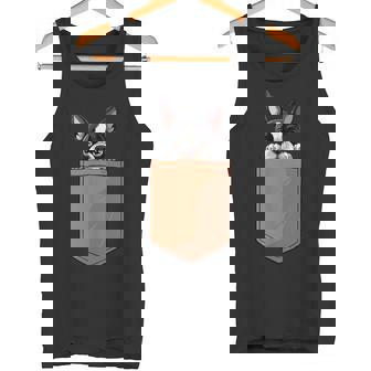 面白いボストンテリア 犬のポケットデザイン ボストンテリア愛好家 タンクトップ - Kawaiitshirt