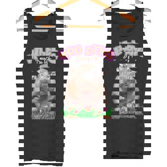 面白いムーデンかわいい赤ちゃんの有名なピグミーカバ タンクトップ - Kawaiitshirt