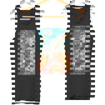 面白いレトロな日本の怪獣モンスターカワウソの自撮り写真東京ufo タンクトップ - Kawaiitshirt