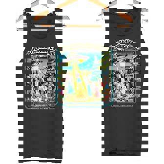 面白いヴィンテージエイリアン誘拐キャンプ Ufoエイリアン タンクトップ - Kawaiitshirt