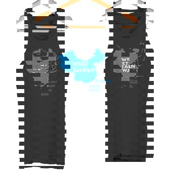 面白い中国地図西台湾 タンクトップ - Kawaiitshirt