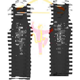 面白い太極拳 猫 武道 ヨガ 瞑想 タンクトップ - Kawaiitshirt