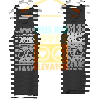 面白い引用エレベーター This Kid Loves Elevator Elevator Loves Elevator タンクトップ - Kawaiitshirt