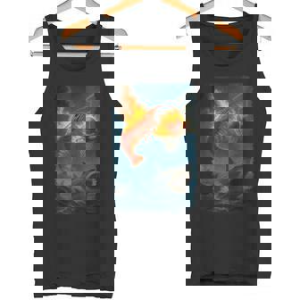 面白い燃えるようなエビスラムダンキングサメのミーム。 タンクトップ - Kawaiitshirt