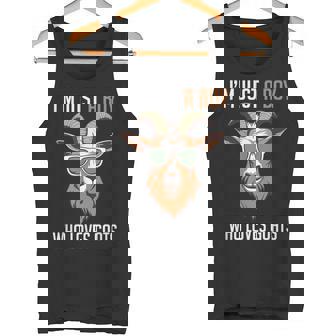 面白い農場の動物 ヤギ好き ただの少年 ヤギが大好きな人 タンクトップ - Kawaiitshirt