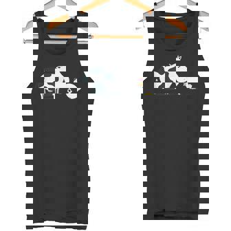 面白くてかわいい牛と鶏 牛柄 卵 漫画 タンクトップ - Kawaiitshirt