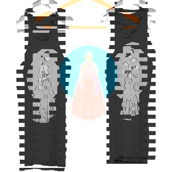 韓国伝統韓服を着た韓国の美少女 タンクトップ - Kawaiitshirt