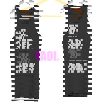 食べて寝てヤオイリピートヤオイボーイの恋愛漫画 タンクトップ - Kawaiitshirt