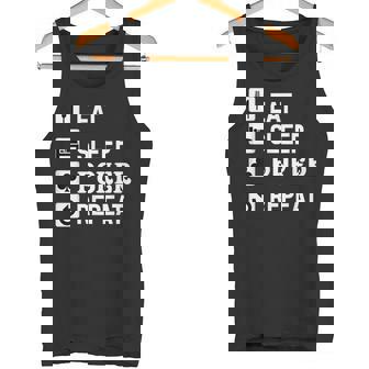 食べる 睡眠 ポーカー リピート トランプ ゲーム ホールデム タンクトップ - Kawaiitshirt