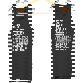 食べる睡眠溶接リピート溶接機 タンクトップ - Kawaiitshirt