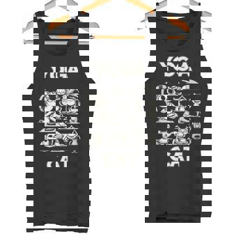 魅力的な禅猫のポーズ 気まぐれな猫ヨガ タンクトップ - Kawaiitshirt