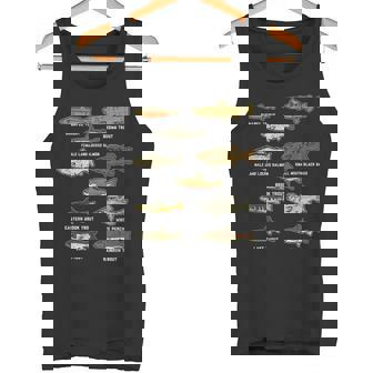 魚の種のトラウトのサーモンのバス釣りの漁師のアングラーのギフト タンクトップ - Kawaiitshirt