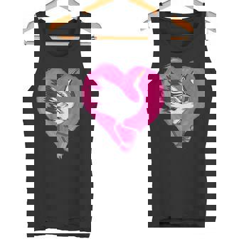 鶴 ハートデザインラブ 鶴 恋人 鶴 タンクトップ - Kawaiitshirt