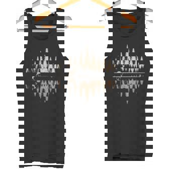 鹿、野生動物・アウトドア、森林・樹木の反射、鹿 タンクトップ - Kawaiitshirt