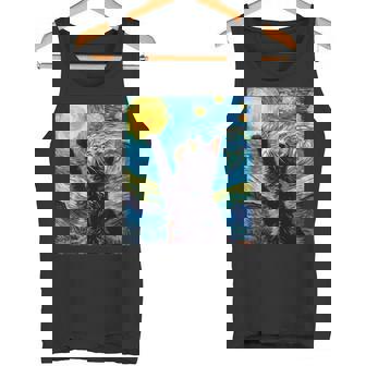 黒猫のヴィンテージアート 猫好き 猫飼い 猫 ネコ ねこくろねこ好き 面白い サプライズ ギフト にゃんこ タンクトップ - Kawaiitshirt