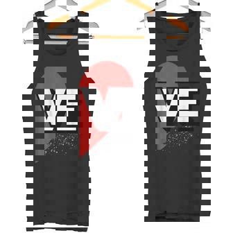 ２人で着るとハートが出来る Loveの文字になる 「Ve」カップル 恋人 タンクトップ - Kawaiitshirt