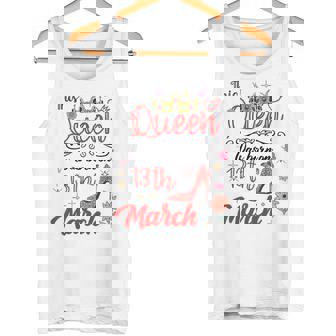 3月13日 誕生日 この女王は3月13日に生まれました タンクトップ - Kawaiitshirt