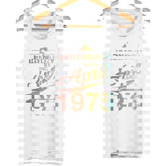 50Th Birthday 1975年4月生まれ 50歳 ヴィンテージ 長袖tシャツ タンクトップ - Kawaiitshirt